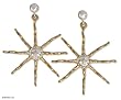 Gold plated earrings, 'Radiant Suns' Gold plated earrings, 'Radiant Suns'