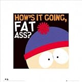 High Quality Print Of Television Comedy Character Stan Marsh From South Park Iconic Quote From The Mixed Up American Youth Full Colour 40x40cm