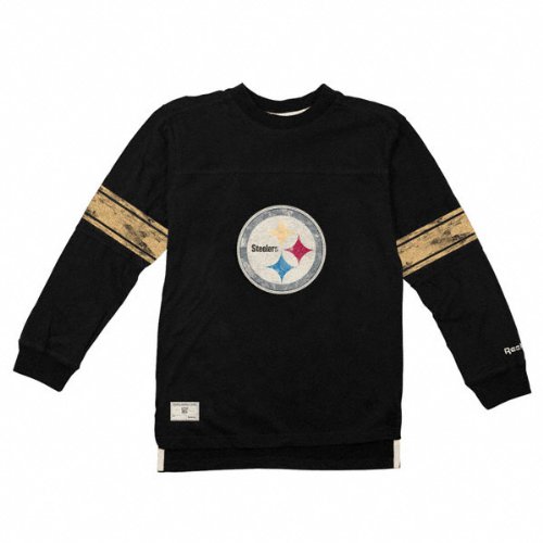 Pittsburgh Steelers Youth Vintage Jersey Crewneck Long Sleeve T-Shirt