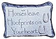 Horses Leave Hoofprints Decorative Tapestry Toss Pillow