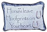 Horses Leave Hoofprints Decorative Tapestry Toss Pillow