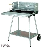 Produkt-Bild: NERD&reg; T&Uuml;V GS gepr&uuml;fter Edelstahl Familien Grill mit Grillspiess und Ablage