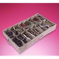 Shoes Under Underbed Shoe Storage Bag for 16 Pairs - Clear PVC and Oxford Canvas Organizer
