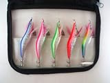 Kamikaze - 5 x LASER SQUID JIGS Size 2.5# with Bag