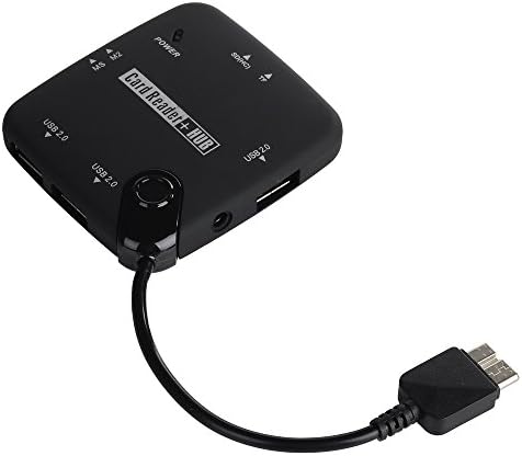 Victec Micro USB 3.0 7 in 1 Connection Kit Card Reader OTG 3 port USB HUB For Samsung Galaxy S5 i9600 & Samsung Galaxy Note 3 N9000 charging Data Transfer (Black)