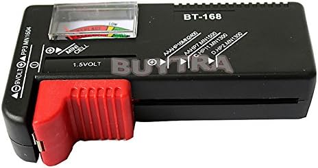 Whitesnowing Battery Checker Testeurs de pile AA AAA C D 9V Button