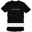 LOST 4 8 15 16 23 42 T-SHIRT ZAHLEN schwarz S-XXXL