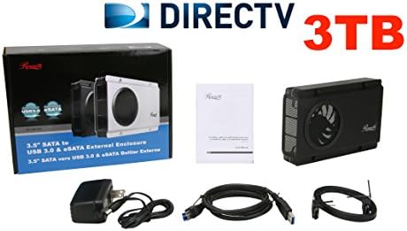 3TB External DVR Hard Drive Expander For DirecTV HR34 and HR44 Genie DVR. +3,000 Hours Recording Capacity and Free FedEx 2 Day Shipping!