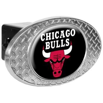 NBA Chicago Bulls Metal Diamond Plate Trailer Hitch Cover