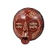 African Safari Round Mask: Hand-crafted in Ghana