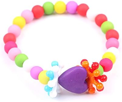 Jewelry Set for Little Girls - Pinks and Purple Stretch Necklace and Bracelet Set