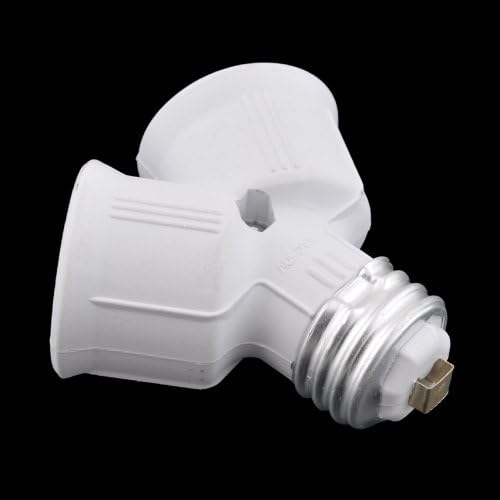 Western United-2pack E27 to E27 Light Lamp Bulb Y Shaped Socket 2 Splitter Converter Adapter