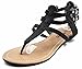 Orly Shoes Women's Strappy Buckle Ankle Height Basic Gladiator Sandal