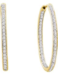 Diamond Earring 0.51ctw diamond fashion hoops 14KT Yellow Gold