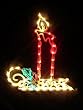 17" Lighted Candle Christmas Window Silhouette Decoration