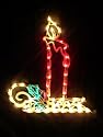 17" Lighted Candle Christmas Window Silhouette Decoration