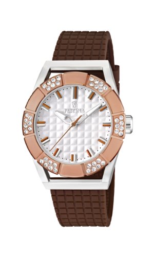 Festina F16563/2 Dream Women's White Dial Brown Polyurethane Band Analog Watch