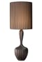 Lazy Susan Margot Sweep Wood Lamp with Natural Fabric Shade