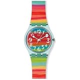 Swatch Women's GS124 Quartz Rainbow Dial Plastic Watch