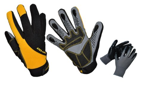 Best Price G & F 1089XL Hyper Grip Non-Slip High-Performance Work Gloves, X-Large (Bonus Pack: Two Pairs)