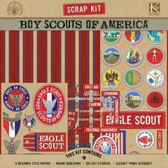 K&Company Boy Scouts Of America Scrap Kit 12 Inch by 12 Inch Layouts, Eagle Scout