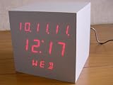 目覚まし 置時計 ＬＥＤウッドテーブルクロック（ＡＣ001）の画像