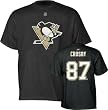 Sidney Crosby Black Reebok Name and Number Pittsburgh Penguins T-Shirt