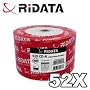 50 Ritek Ridata 52X CD-R 80min 700MB White Inkjet Hub Printable