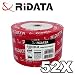 Ritek Ridata White Inkjet Hub Printable 52X CD-R Blank Media 50 Pack