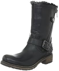 Clarks Majorca Sun 203483284, Damen Bikerboots, Schwarz (Black Leather), EU 40