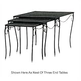 IMAGE OF Mesh Top Occasional Square End Table Finish: Hammered White, Size: Large