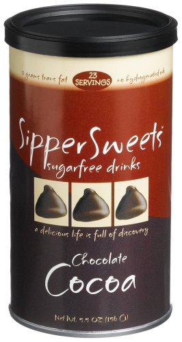 Sipper Sweets Sugarfree Chocolate Cocoa, 5.5-Ounce Tins (Pack of 3)