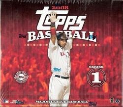 2008 Topps Series 1 Baseball Cards HTA Edition Jumbo Hobby Box - 10 packs/box, 50 Cards/pack, Random Autographs & Jersey Cards!