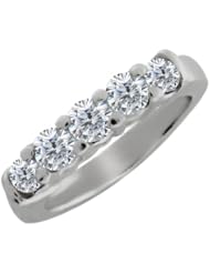 1.10 Ct Round G/H Diamond 14K White Gold