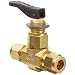 Parker VQ Series Brass Toggle Valve, Inline, Toggle Handle, PTFE Stem, A-Lok Compression Fitting