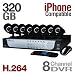 Night Owl Falcon-8320 Web Ready 8 Channel H.264 Security Kit with 320GB HD, 8 Night Vision Cameras, and 3G Mobile Phone View including iPhone