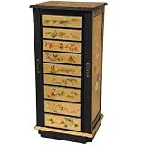 Nine Drawer Jewelry Cabinet in Gold