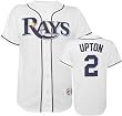 B.J. Upton White Majestic MLB Home Replica Tampa Bay Rays Jersey