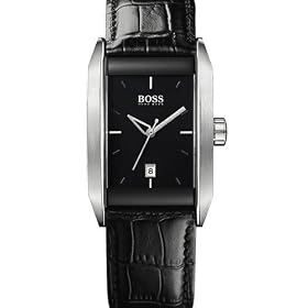 Hugo Boss - 1512480 - Montre Homme - Quartz Analogique - Cadran Noir - Bracelet Cuir Noir