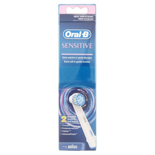Braun Oral-B Aufsteckbürsten Sensitive 2er (für alle rotierenden Zahnbürsten von Oral-B)