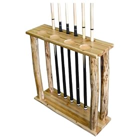 Click here to buy Rush Creek Log Cabin Style 6-Cue Floor Rack.