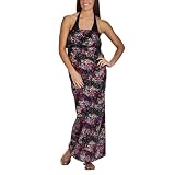Xhilaration® Juniors Floral Print Crinkle Cover-up Dress - Black/Pink/Yellow&nbsp;