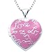 Sterling Silver Pink Enamel Heart