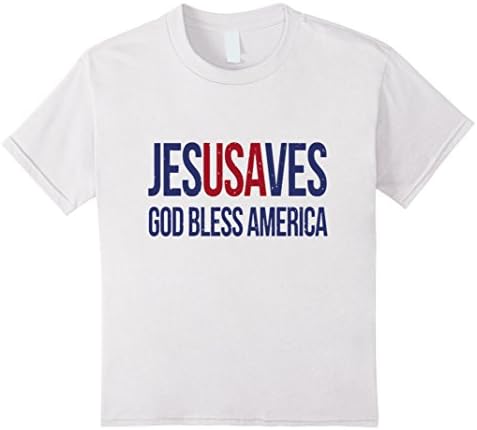 Kids God/ Jesus/ Christian Shirt: JESUSAVES 6 White