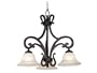 Kenroy Home 91100CM Ribbon and Reed 3-Light Chandelier, Caramel Malt