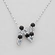 Necklace With 3.00ctw Precious Stones - Genuine Aquamarines and Sapphires Beautifully Crafted in 925 Sterling silver Length 16in
