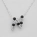 Necklace With 3.00ctw Precious Stones - Genuine Aquamarines and Sapphires Beautifully Crafted in 925 Sterling silver Length 16in