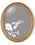 Decorative Framed Mirror Wall Decor With Hummingbird Etched Mirror - Hummingbird Decor - Unique Hummingbird Gift Ideas - Ready To Hang - 15'' w x 19'' h