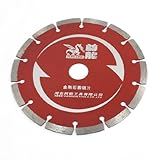 uxcell　ソーブレード　ダイヤモンド　円形　クラック　レッド　14セグメント　180mm x 2.2mm x 25.4mm