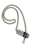 Diesel Black Gold Leatherchain Necklace